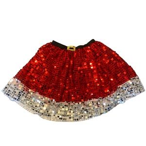 Sequined Santa Tutu Skirt. One size.